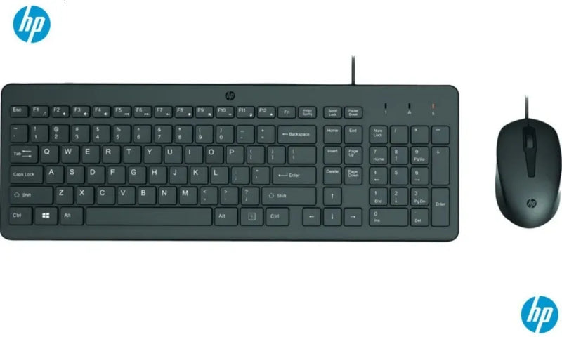 Combo Teclado Y Mouse Hp 150 Alámbrico Color Negro