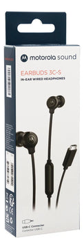 Auriculares Motorola Earbuds 3c-s Negro