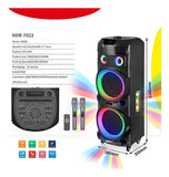 Parlante Bluetooth Ndr-7022 Torre Sonido Con Mic Negro