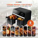 Air Fryer Freidora De Aire 9 Litros Doble Bandeja Digital Premium Nobelsound Inn Nb-2100