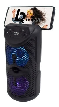 Parlante Bluetooth / Radio Cilindrico Mp3 Mega Bass Original Negro