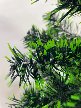 Arbol De Navidad Tipo Eco Punta Verde 210cm Incluye100luces. Verde Oscuro