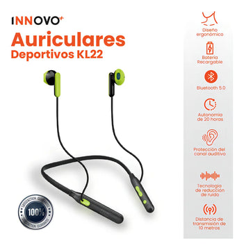 Audifono Bluetooth Deportivo Control Volumen Con Estuche Kin Hifi Sound Hifi Sport Kl 22