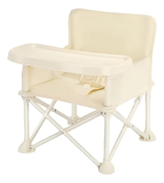 Silla Plegable Para Bebe Portatil Con Bandeja - Comedor Silla Bebe Beige