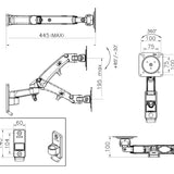Soporte Flexi Nb De Pared Para Monitor Y Tv De 17 A 35 Gris Oscuro