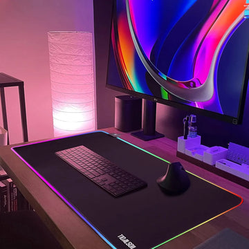 Pad Mause Gamer Rgb Largo 80 X 30cm X 4mm Color Negro