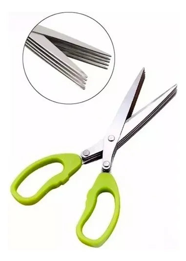 Tijeras Picar Verduras,lechuga Vegetales Cilantro, Apio, Etc Verde