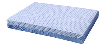 Cojín Colchoneta Cuna Corral De Bebés 90 X 60cm Plastificada Color Azul Bebe