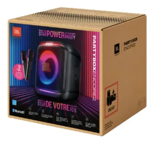 Parlante Jbl Partybox Encore2 Portátil Con 2 Micrófonos 100w Negro