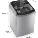Lavadora Electrolux carga superior 21Kg impeller perfect care gris LS21I