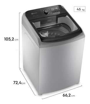 Lavadora Electrolux carga superior 21Kg impeller perfect care gris LS21I