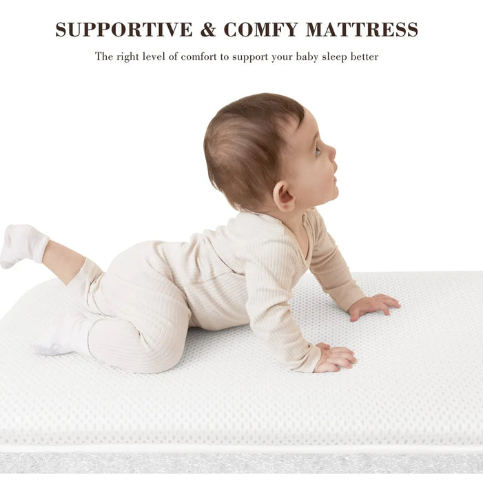 Angelbliss Moiss Para Beb, Cuna Fcil De Plegar Con Colchn 10