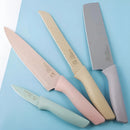 Set De Cuchillos Tijeras Pelador Color Tonos Pastel