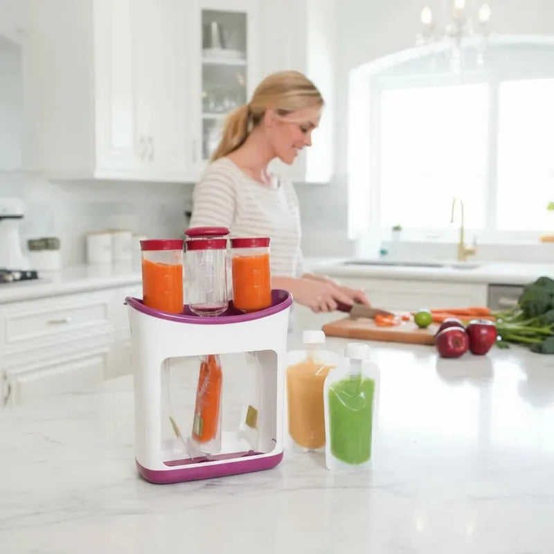 Dispensador De Alimentos Bebe Compota Papilla Squeeze Bolsas