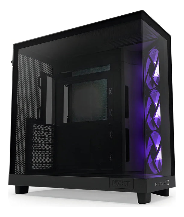 Gabinete Nzxt H6 Flow Rgb Negro Cc-h61fb-r1 3 Fan Rgb Atx