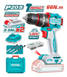 Taladro Percutor 1/2 Inalambrico Total 66nm +50 Acc Brushles Color Turquesa Frecuencia 50 Hz/60 Hz