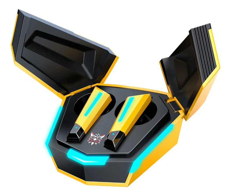 Audífonos Tws In-ear Gamer Inalámbricos Onikuma T32 Amarillo