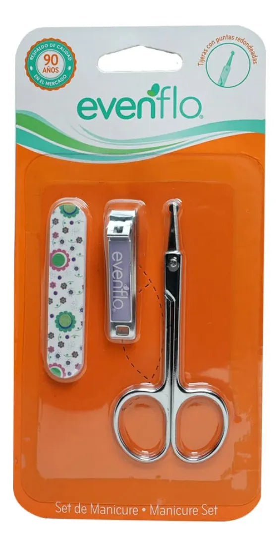 Set Manicure Para Bebe Evenflo 5266 Tijeras Cortauñas Lima