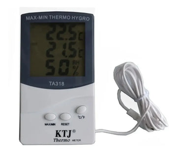 Termohigrometro Digital Termometro Reloj Sonda Ta318