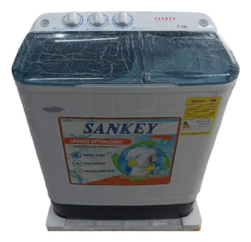 Lavadora Semiautomática Sankey 7 Kilos Dobletina 1 Añogarant Color Blanco