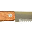 Cuchillo de mesa de acero inoxidable con mango de madera de 20 cm
