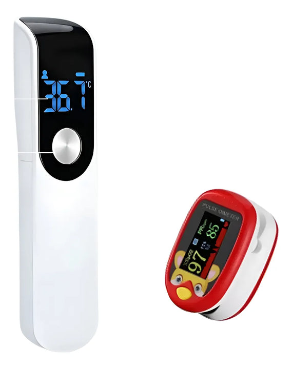 Combo Termómetro Frente Y Oxímetro Niños