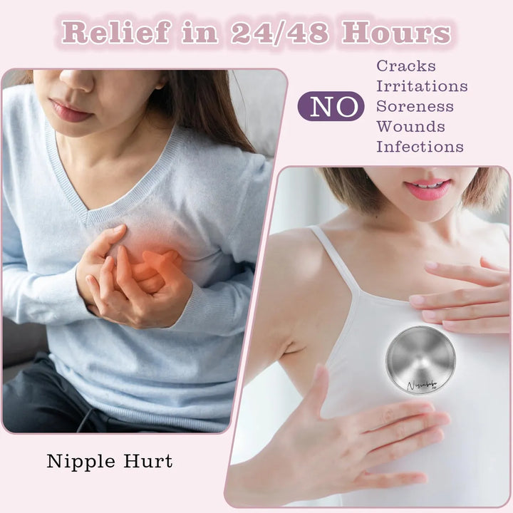 Nisxabebe Las Copas De Lactancia Originales De Plata, Protec