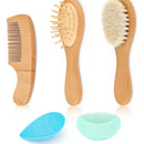 Cepillos De Madera Naturales Para Recin Nacidos.