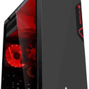 Caja Gabinete Gamer Iceberg Glacius Negra Vidrio Ventilador Negro