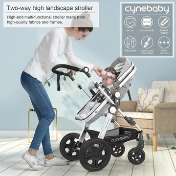 Coche De Bebe Para Recien Nacidos 2 En 1 Con Moisés 0 Meses Gris