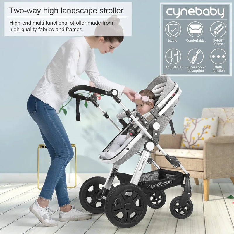 Coche De Bebe Para Recien Nacidos 2 En 1 Con Moisés 0 Meses Gris