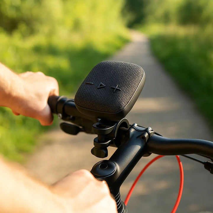 Parlante Bluetooth Bafle Portátil Bocina Para Bicicleta Gris Oscuro
