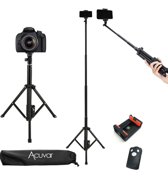 Trípode Monopie Aluminio 54 Pulgadas Con Soporte Para Celula