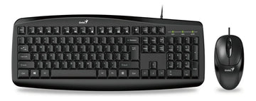 Kit de teclado y mouse Genius KM-200 Español de color negro