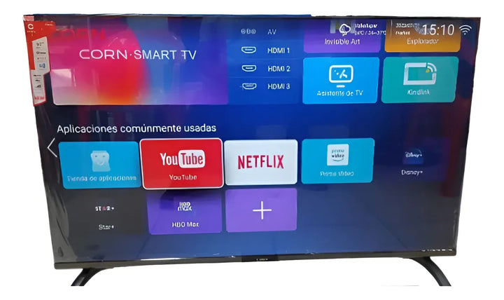 Televisor Corn 55 Pulgadas Smart Tv Con Base Control De Voz