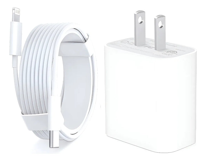 Cargador Rapido Certificado Mfi 20w 2 Metros Para Iphone 14 Blanco