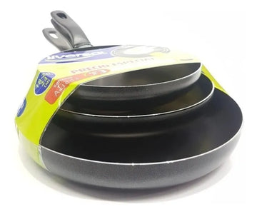 Juego De Sartenes Antiadherentes Universal X3 Piezas L39600 Negro