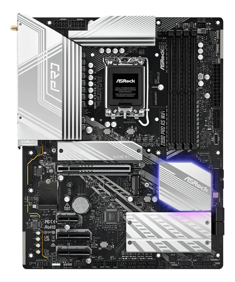 Motherboard Lga1851 14 Gen Asrock Z890 Pro Rs Wifi Intel Core Ultra