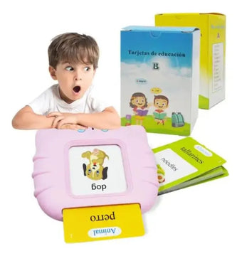 Lector Tarjetas Interactivas Inglés, Español 255 Tarjetas Azul,rosa