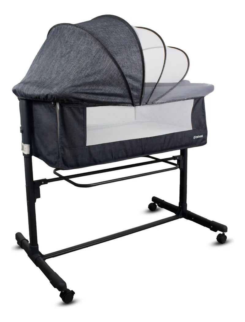 Cuna Colecho Bebesit Side By Side Con Mosquitero Negro