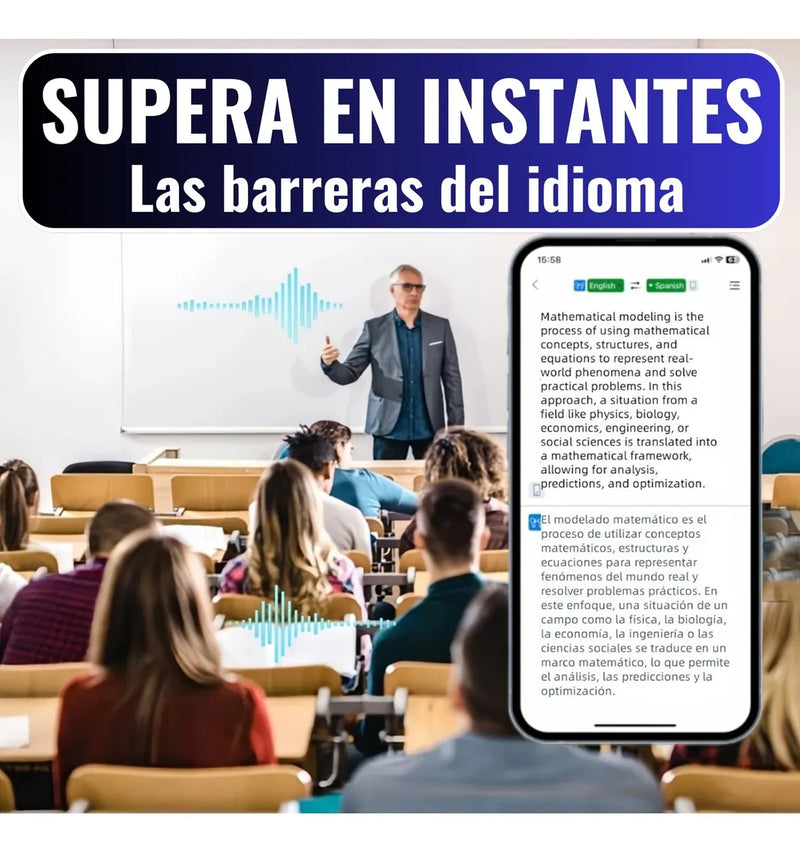 Audifonos Traductores De Idiomas Inalámbricos Simultaneos Negro
