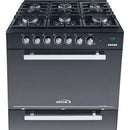 Estufa Con Horno Abba 6 Puestos Gas Natural Rg 803-4n Gt Color Negro