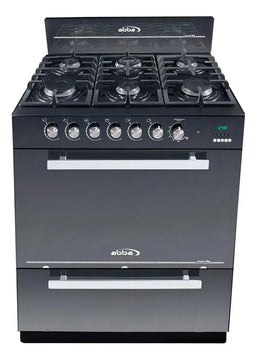 Estufa Con Horno Abba 6 Puestos Gas Natural Rg 803-4n Gt Color Negro