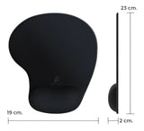 Mousepad Tapete Ergonomico Antideslizante Descanso Muñeca Color Negro