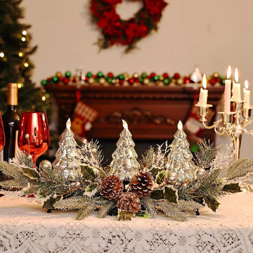 Centro De Mesa Navideño Ultra Elegante Con Luces Led