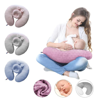 Almohada Cojin Materno De Lactancia Multiusos Ergonómico Color Rosa