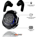 Audífonos Innovo PodsPRO Bluetooth Inalámbricos Negro con Micrófono y Luz LED