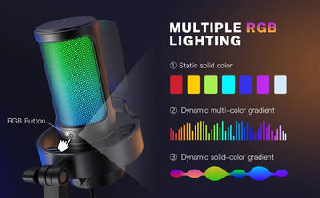 Micrófono dinámico Fifine A8 Gamer modelo color negro