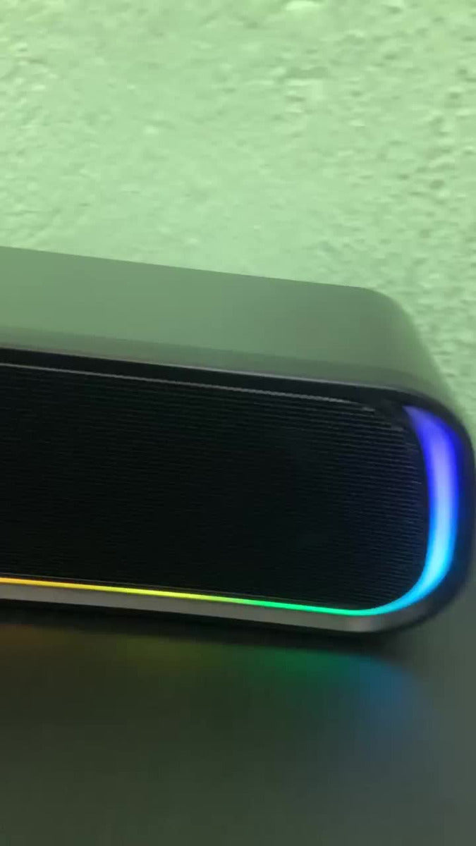 Bocina Bluetooth Altavoz Speaker Rgb Para Interior Y Fiesta Color Negro