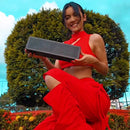 Parlante Bluetooth 1HORA 20w Bocina con Bajos Profundos, Altavoz Inalámbrico con Tubo Guía DSP USB TF AUX Sonido Estéreo para Fiestas